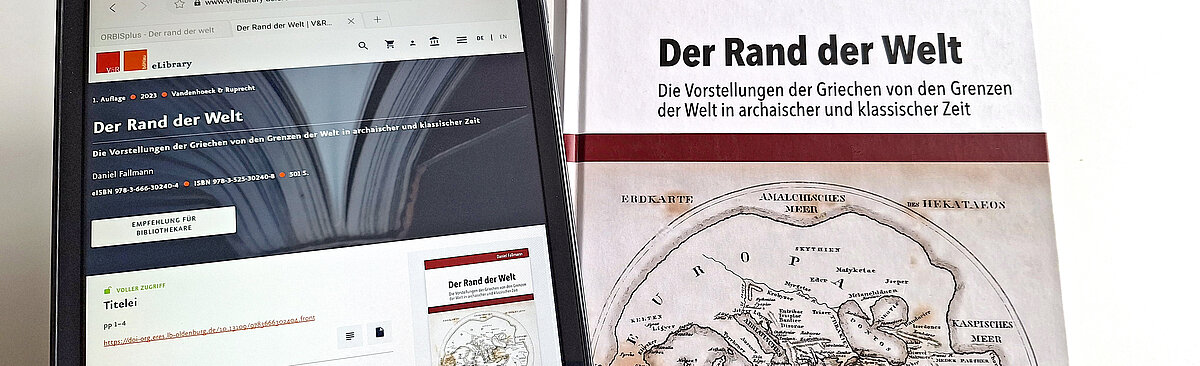 Das Bild zeigt dasselbe Buch in physischer Form und als e-Book