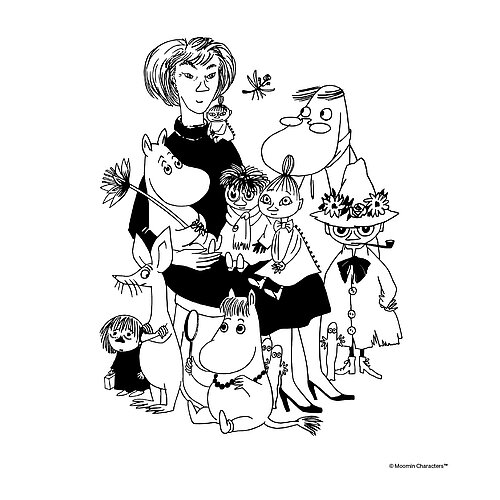 Tove Jansson mit den Mumins
