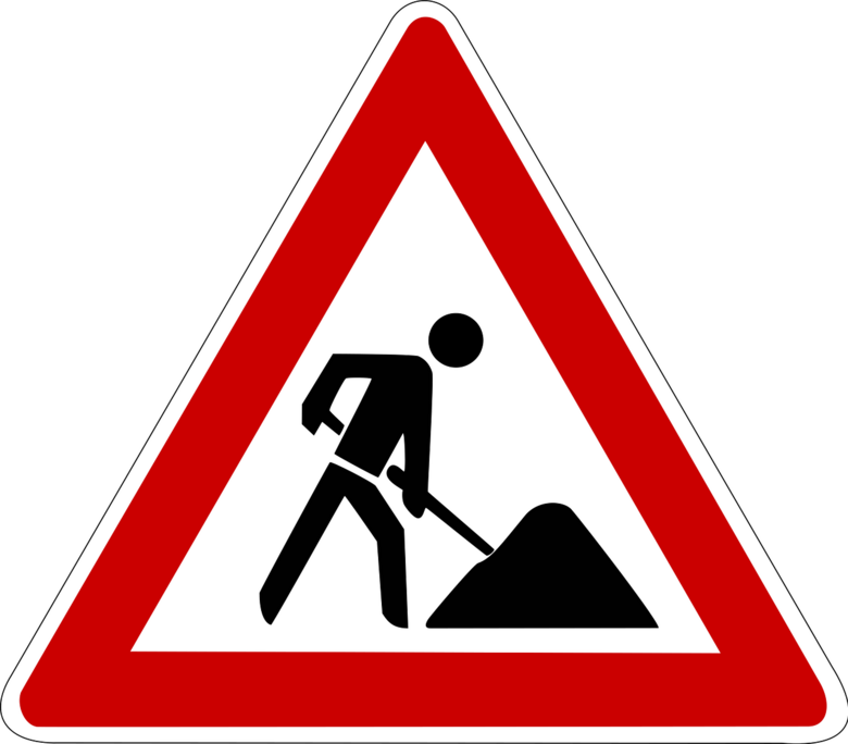 Baustellen-Schild.