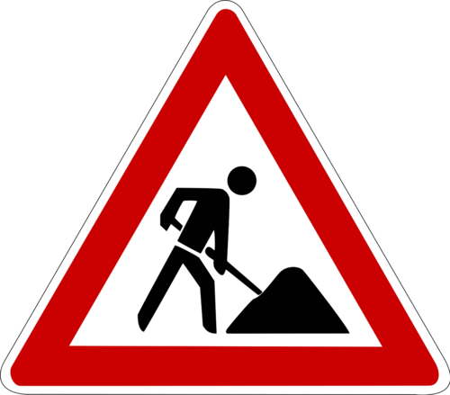 Baustellen-Schild.