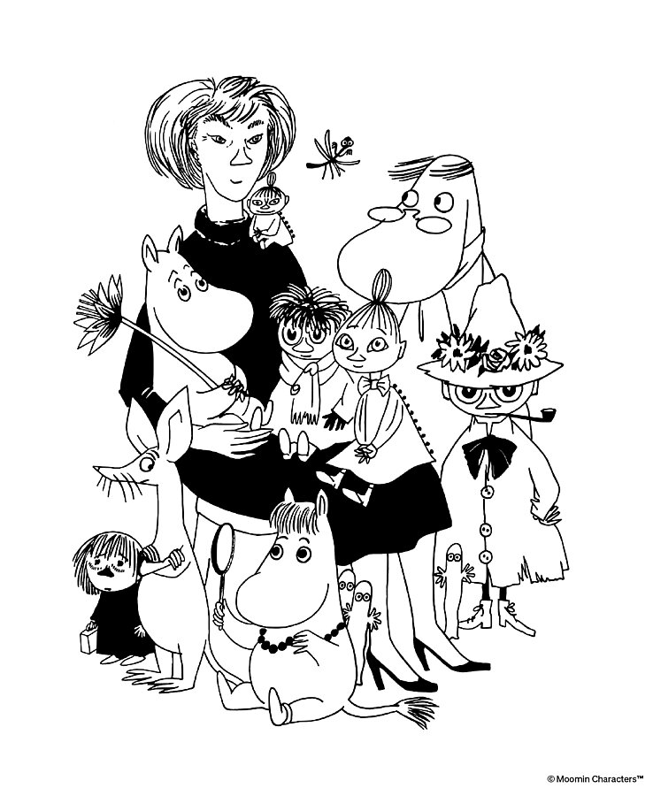 Tove Jansson mit den Mumins