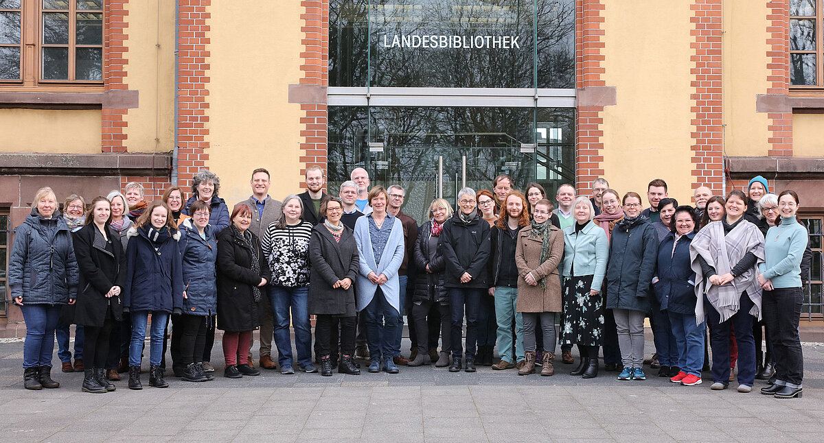 Mitarbeiter:innen der Landesbibliothek Oldenburg.
