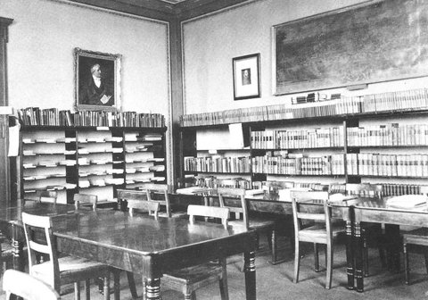 Historisches Foto vom Lesesaal am Damm.