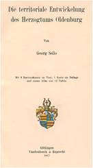 Titelblatt von 'Die territoriale Entwickelung des Herzogtums Oldenburg' (Georg Sello 1917)