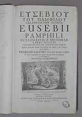 Titelseite von "Eusebii Phamphili [Caesariensis], Henricus Valesius"