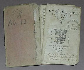 Titelseite von "Lucanus, Marcus Annaeus: De Bello civili libri decem"