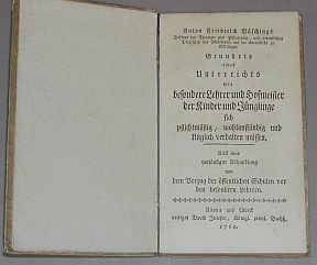 Titelseite von 'Buesching, A.F. : Grundris eines Unterrichts...'