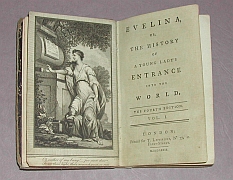 Titelseite von "Frances Burney: Evelina, or, the history of a young lady's entrance into the world. Bd. 2"