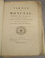 Titelseite von "Jardin de Monceau"