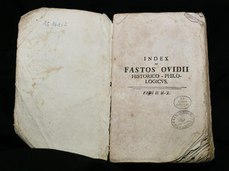 Foto der Titelseite von "Taubner, Georg Christian: Index in Fastos Ovidii historico-philologicvs"