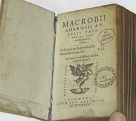 Titelseite von"Macrobii Ambrosii Avrelii Theodosii, viri"