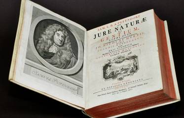 Foto vom Titelblatt von "Pufendorf, Samuel von: De jure naturae et gentium... Band 2"