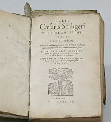Foto vom Titelblatt von 'Iulii Caesaris Scaligeri ... Poemata in duas partes divisa'