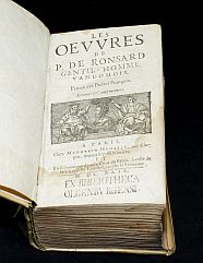 Foto vom Titelblatt von "Les oevvres de P. de Ronsard gentil-homme vandomois, prince des Poëtes François"