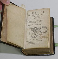 Titelseite von "Appianus Alexandrinus: Romanarum Historiarum, Lib. XII"