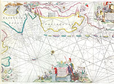 Illustration zur Seekarten-Ausstellung von 'von Keulen: Embderland westlich'