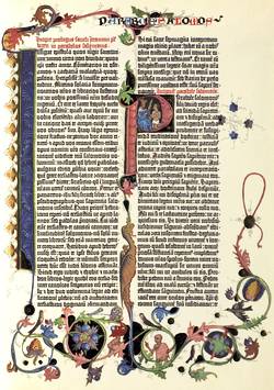 Fragment der Gutenberg-Bibel