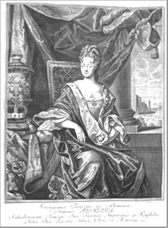 aus: Handschrift Gisela Agnes von Anhalt-Köthen, Prinzessin Frederica von Anhalt, La Gloire du sexe - Les femmes illustres, Provenienzeintrag von Sophia Augusta